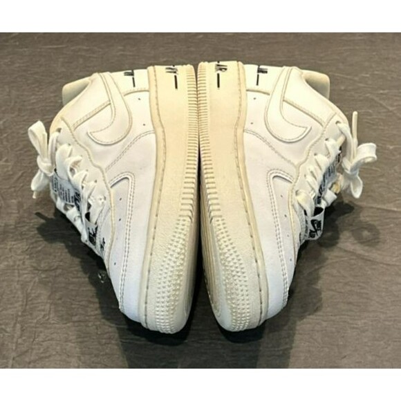 Nike Air Force 1 LV8 3 GS 'Multiple Logos' White Sneaker Kids 4Y -  CJ4092-100 - Picture 7 of 8